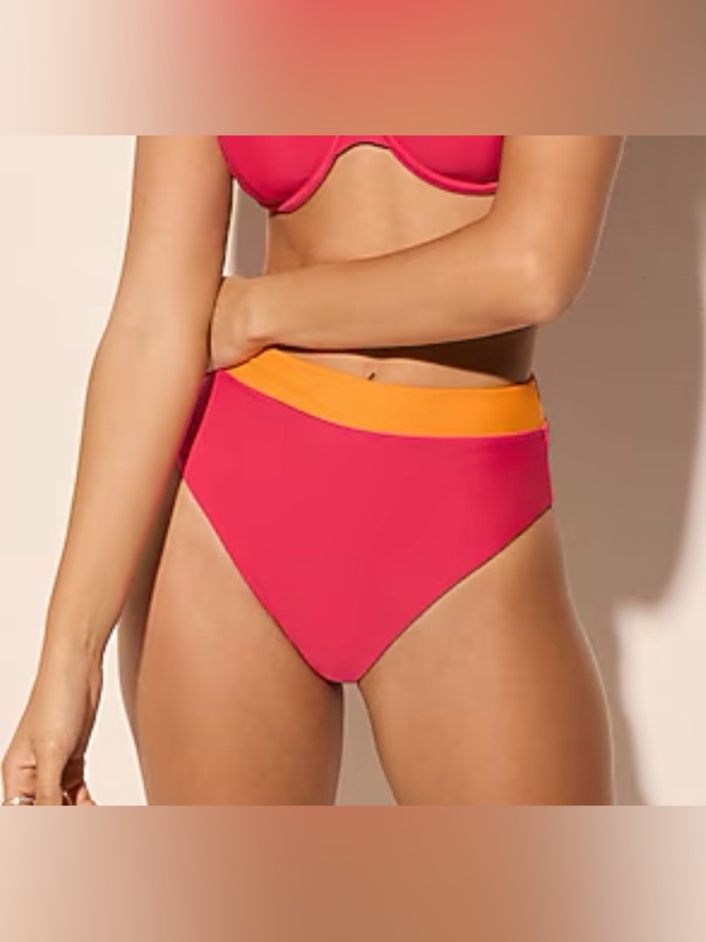 NEW! Women’s Express High-Waist Colorblock Bikini Bottom - Size XL